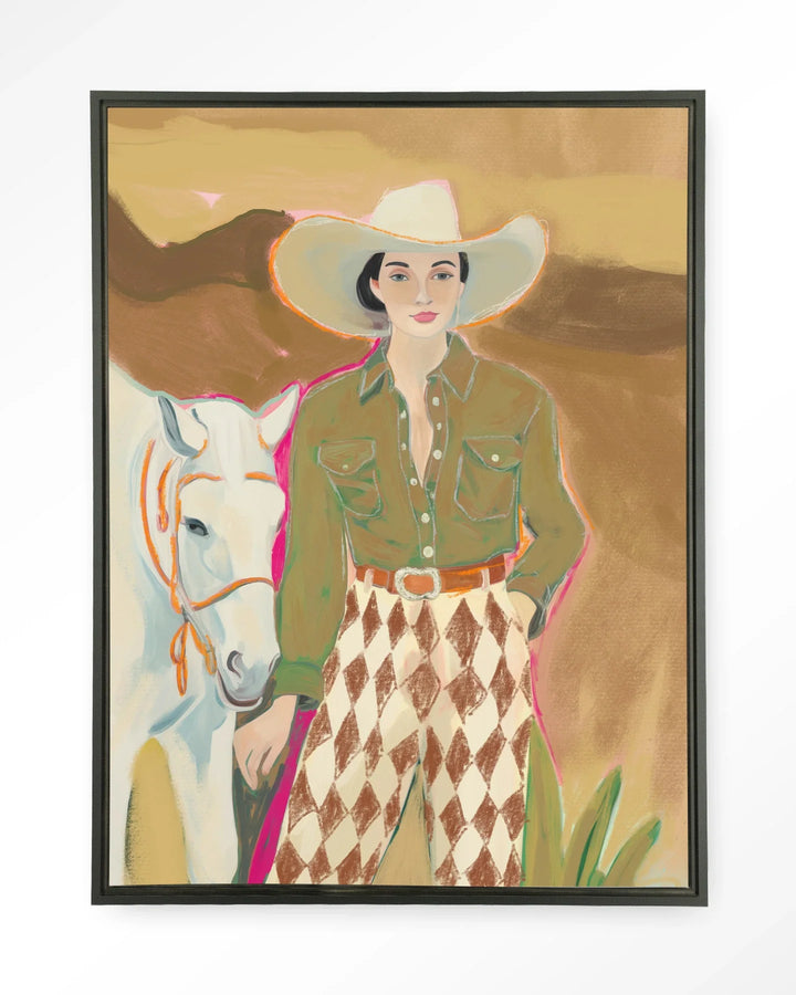 Cowgirl 3 - Moderne Wanddecoratie | Artprint, Glass Art & Wandkleed