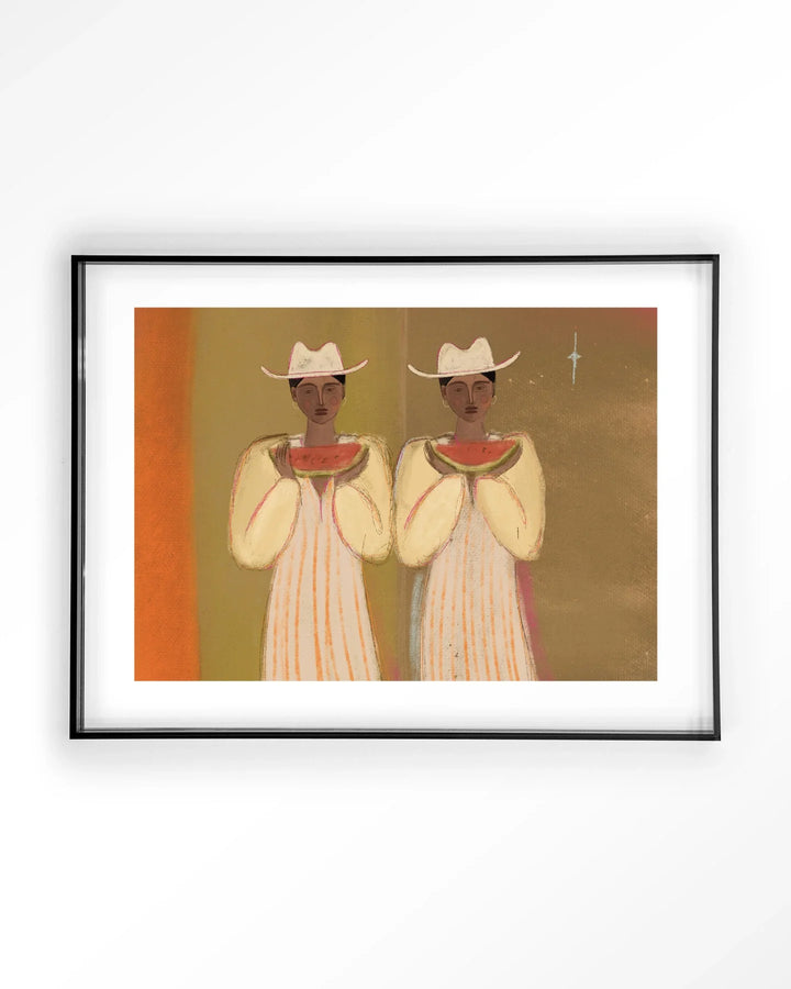 Watermelon Girl - Moderne Wanddecoratie | Artprint, Glass Art & Wandkleed