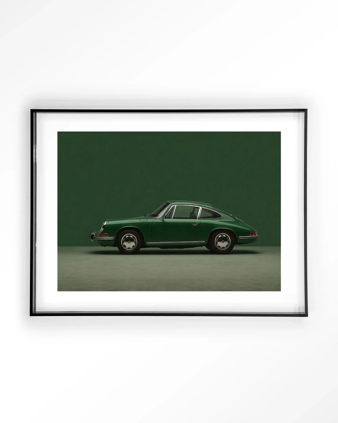 Green Porsche - Moderne Wanddecoratie | Artprint, Glass Art & Wandkleed