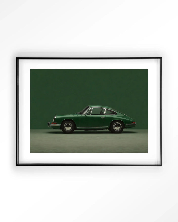 Green Porsche - Moderne Wanddecoratie | Artprint, Glass Art & Wandkleed