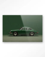 Green Porsche - Moderne Wanddecoratie | Artprint, Glass Art & Wandkleed
