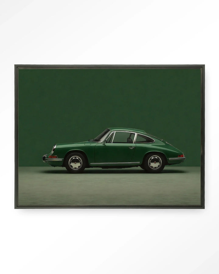 Green Porsche - Moderne Wanddecoratie | Artprint, Glass Art & Wandkleed