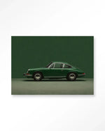 Green Porsche - Moderne Wanddecoratie | Artprint, Glass Art & Wandkleed