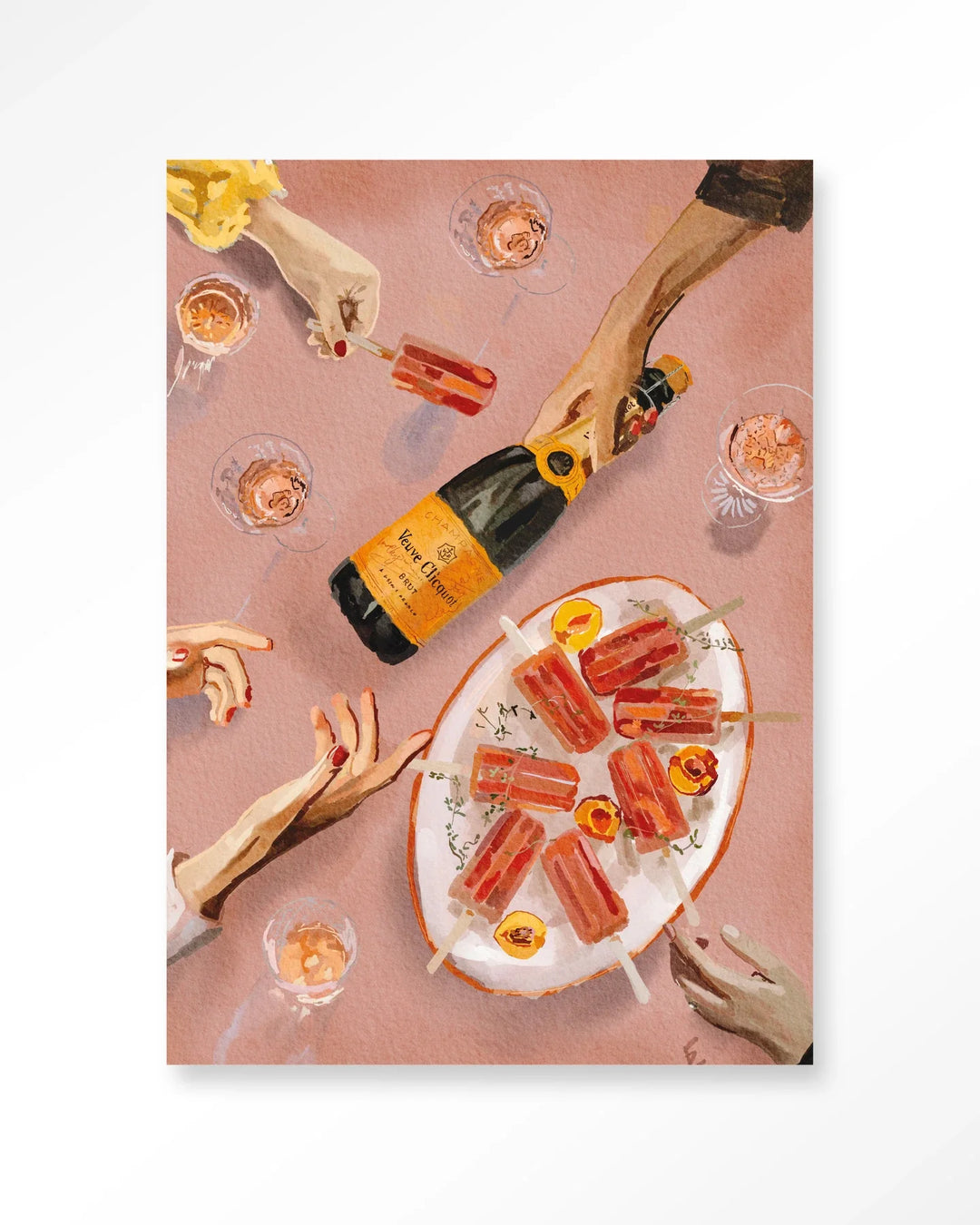 Champagne And Icecreams - Moderne Wanddecoratie | Artprint, Glass Art & Wandkleed