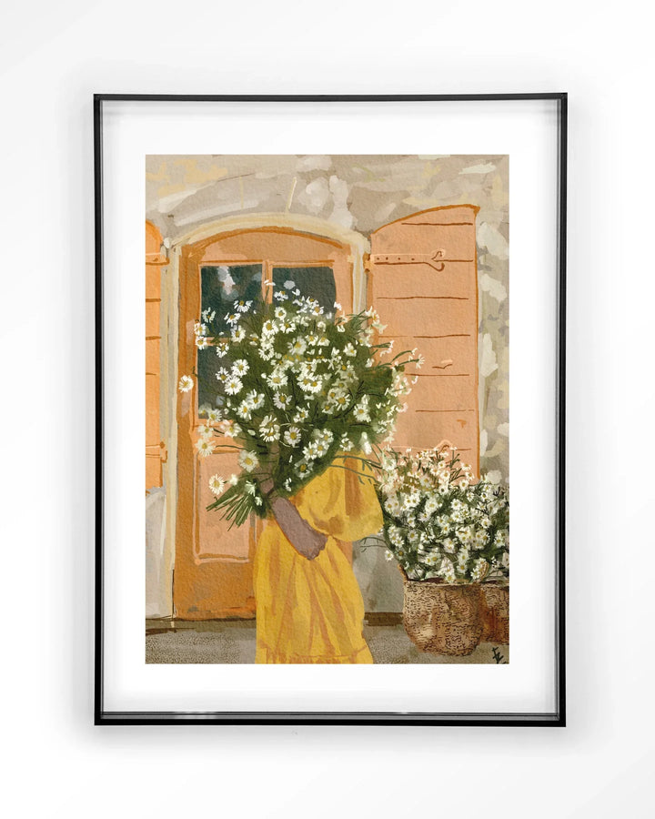 Daisy Lady - Moderne Wanddecoratie | Artprint, Glass Art & Wandkleed
