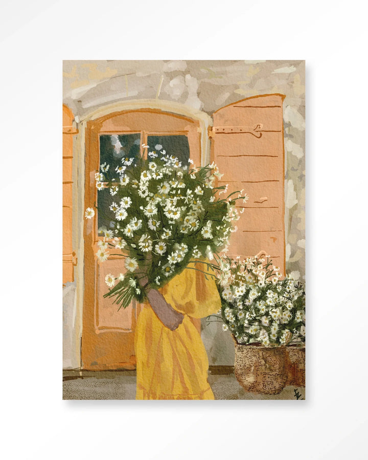 Daisy Lady - Moderne Wanddecoratie | Artprint, Glass Art & Wandkleed
