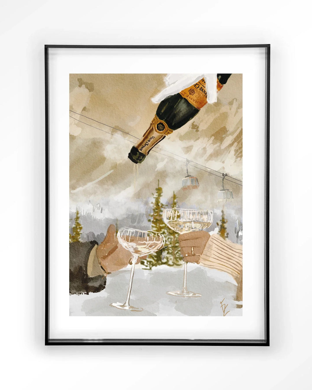 Winter Champagne - Moderne Wanddecoratie | Artprint, Glass Art & Wandkleed