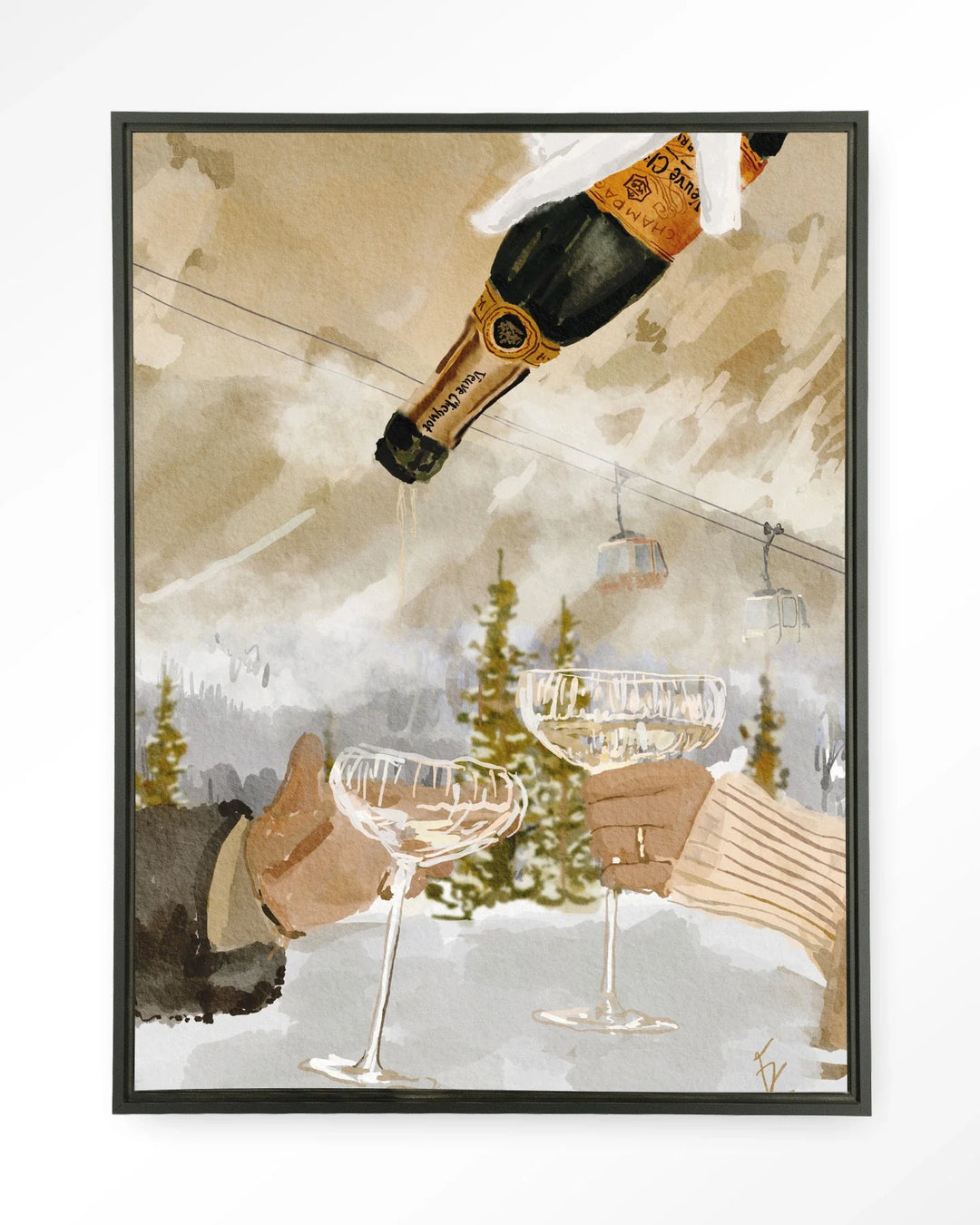 Winter Champagne - Moderne Wanddecoratie | Artprint, Glass Art & Wandkleed