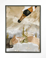 Winter Champagne - Moderne Wanddecoratie | Artprint, Glass Art & Wandkleed