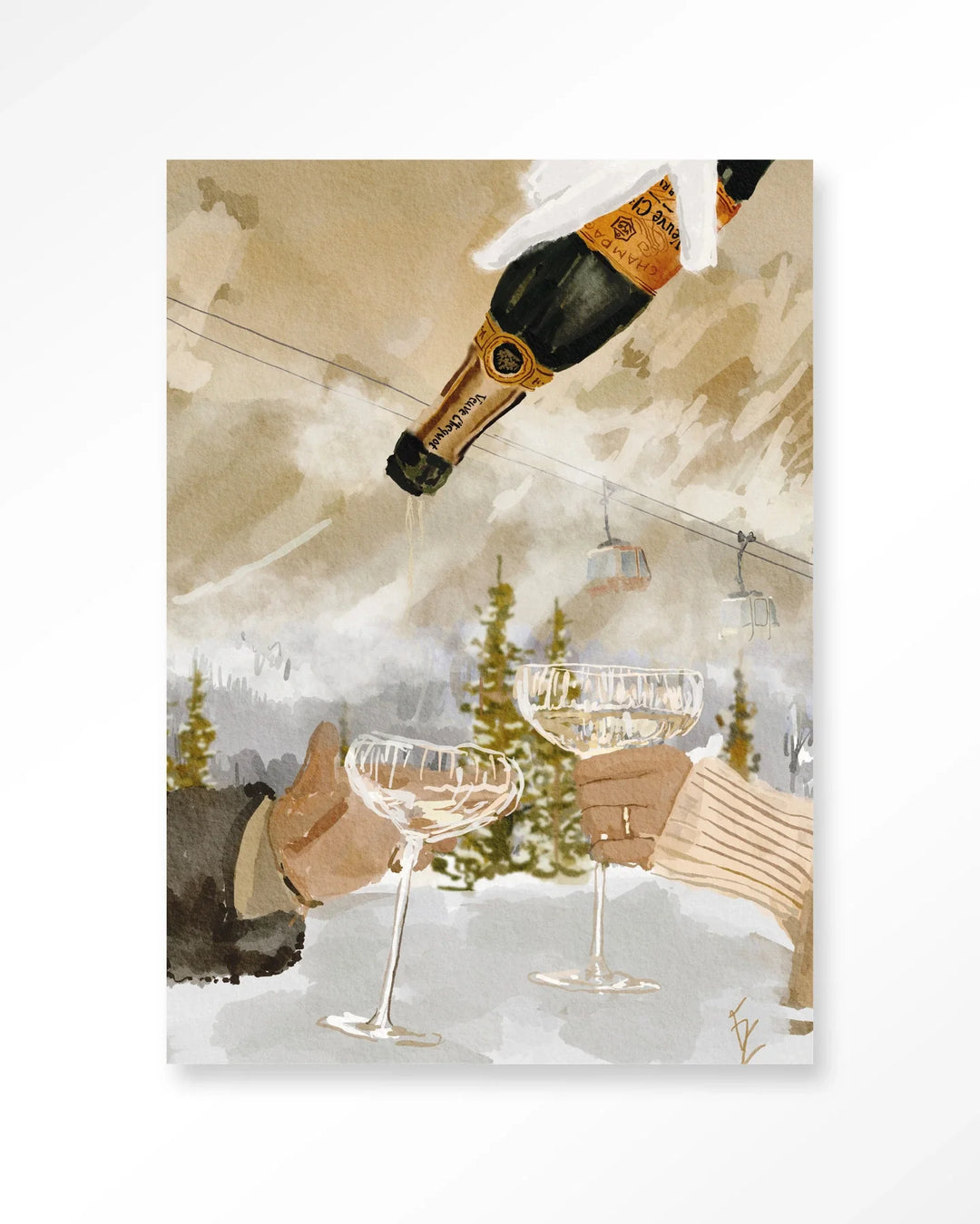 Winter Champagne - Moderne Wanddecoratie | Artprint, Glass Art & Wandkleed
