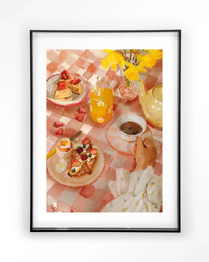 Spring Breakfast - Moderne Wanddecoratie | Artprint, Glass Art & Wandkleed