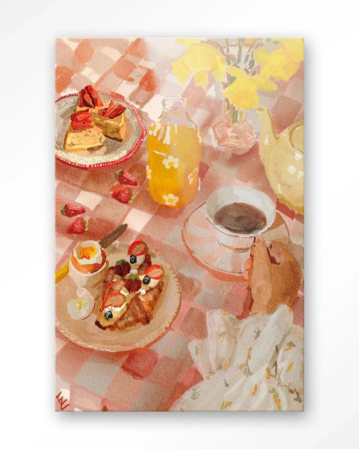 Spring Breakfast - Moderne Wanddecoratie | Artprint, Glass Art & Wandkleed