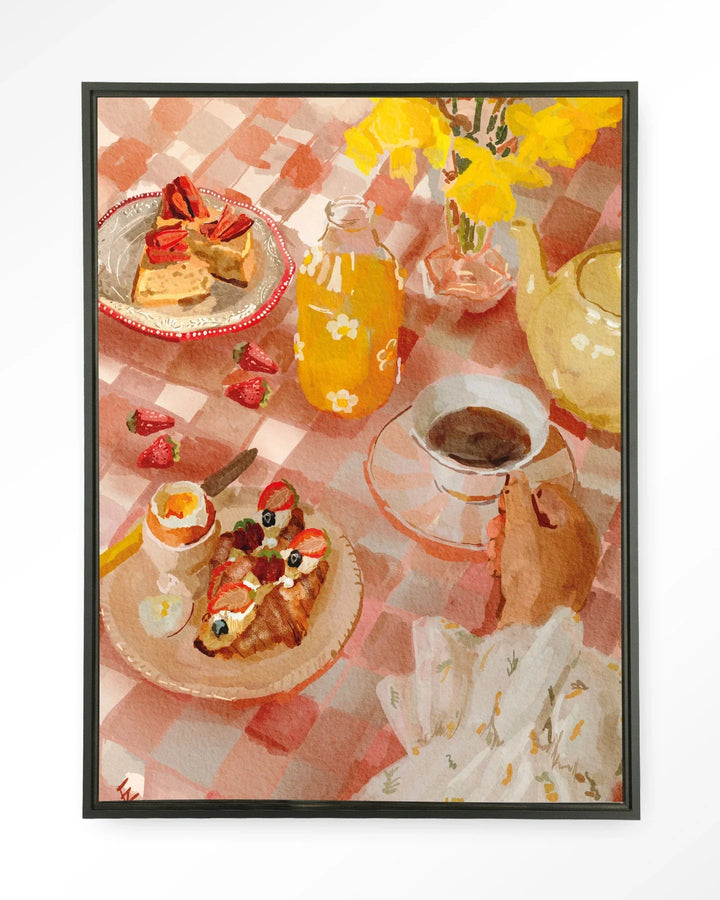 Spring Breakfast - Moderne Wanddecoratie | Artprint, Glass Art & Wandkleed