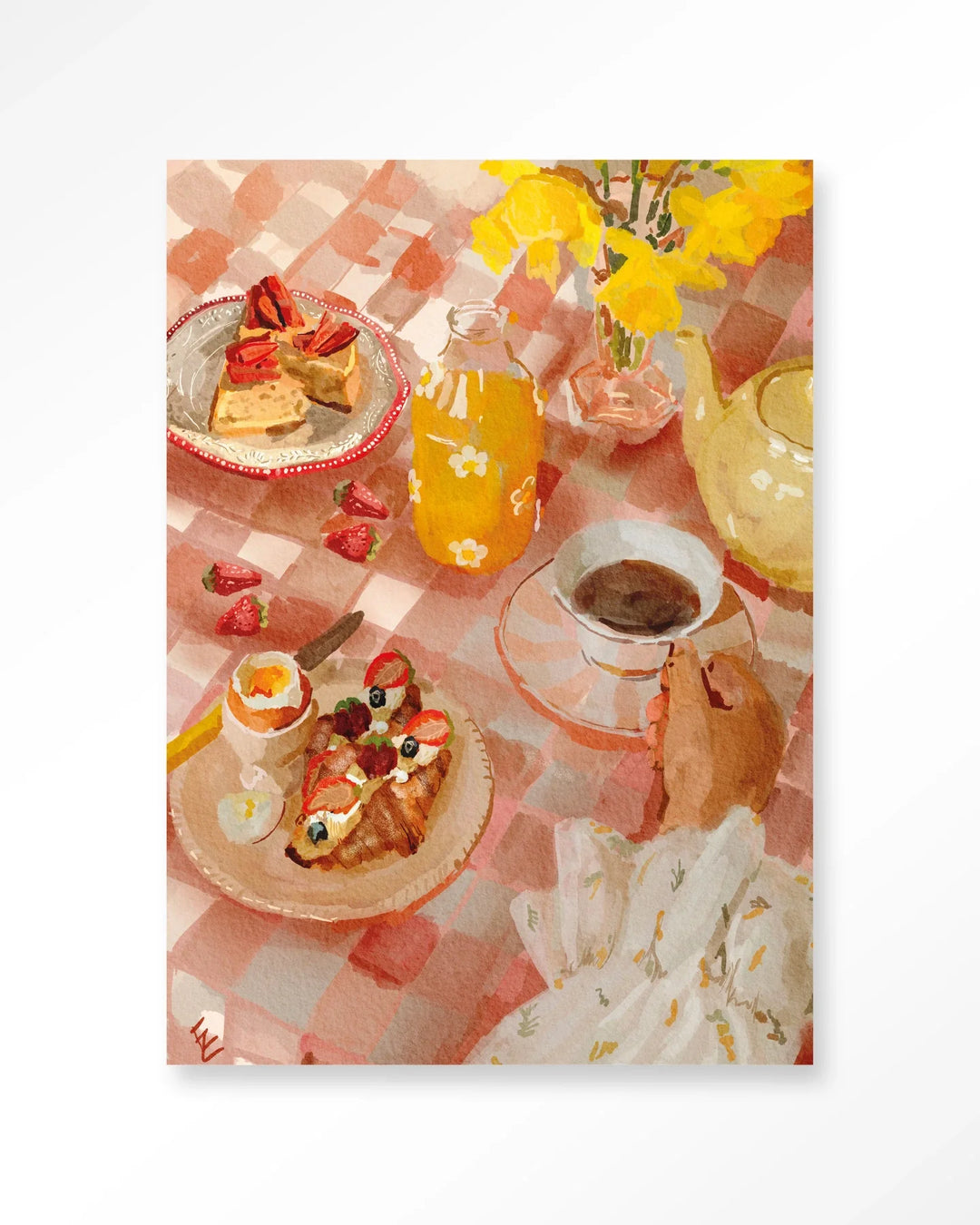 Spring Breakfast - Moderne Wanddecoratie | Artprint, Glass Art & Wandkleed