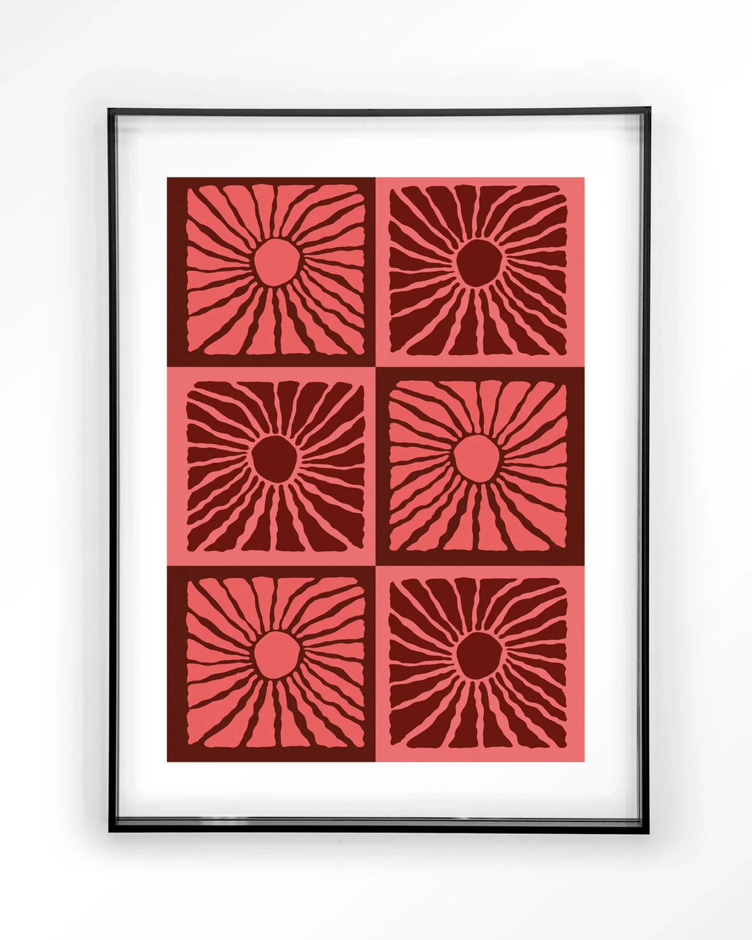 Suns In Pink - Moderne Wanddecoratie | Artprint, Glass Art & Wandkleed