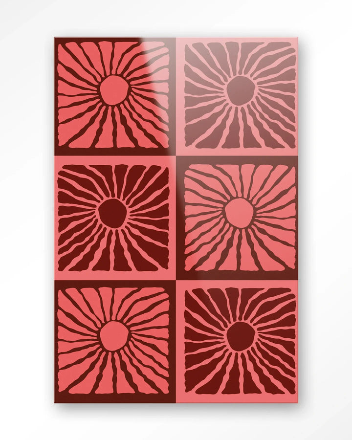 Suns In Pink - Moderne Wanddecoratie | Artprint, Glass Art & Wandkleed
