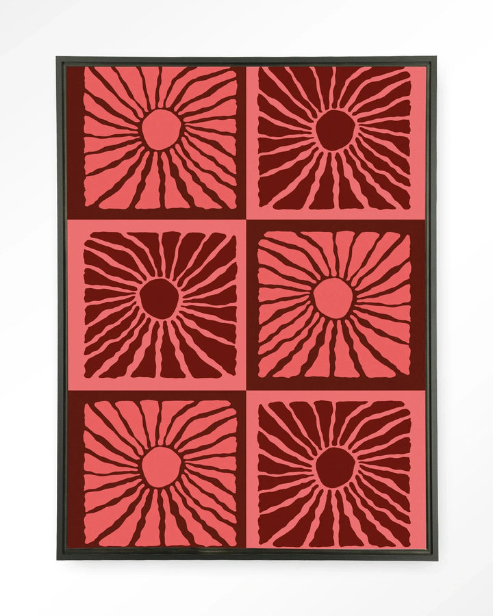 Suns In Pink - Moderne Wanddecoratie | Artprint, Glass Art & Wandkleed