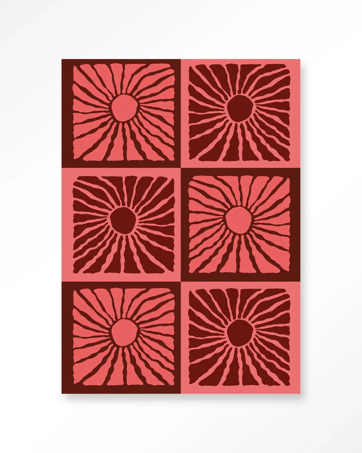 Suns In Pink - Moderne Wanddecoratie | Artprint, Glass Art & Wandkleed