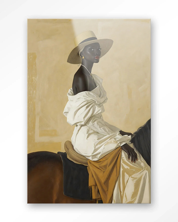 Horseriding Lady - Moderne Wanddecoratie | Artprint, Glass Art & Wandkleed