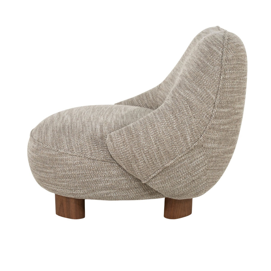 Fauteuil Lina – stof & metaal taupe Vanu