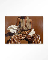 Striped Pants Brown - Moderne Wanddecoratie | Artprint, Glass Art & Wandkleed