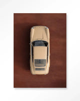 Topview Porsche Beige - Moderne Wanddecoratie | Artprint, Glass Art & Wandkleed