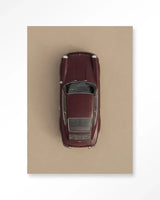 Topview Porsche Red - Moderne Wanddecoratie | Artprint, Glass Art & Wandkleed