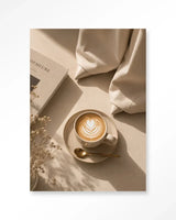 Coffee Time Creme - Moderne Wanddecoratie | Artprint, Glass Art & Wandkleed