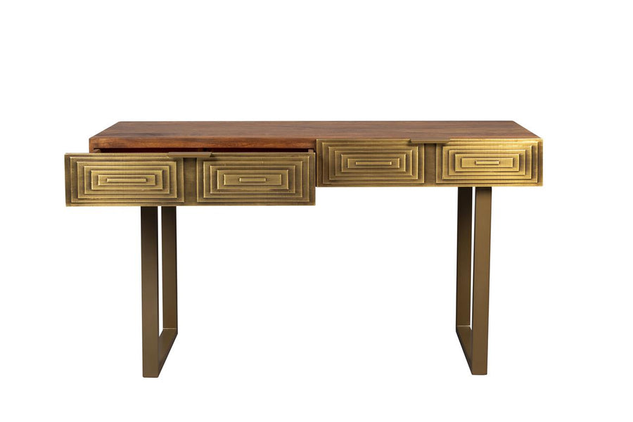 Consoletafel Mangohout Koper – Dutchbone Volan
