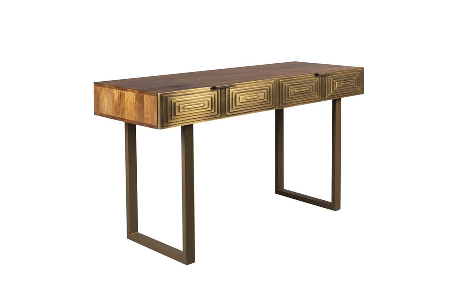 Consoletafel Mangohout Koper – Dutchbone Volan