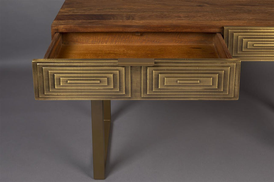 Consoletafel Mangohout Koper – Dutchbone Volan