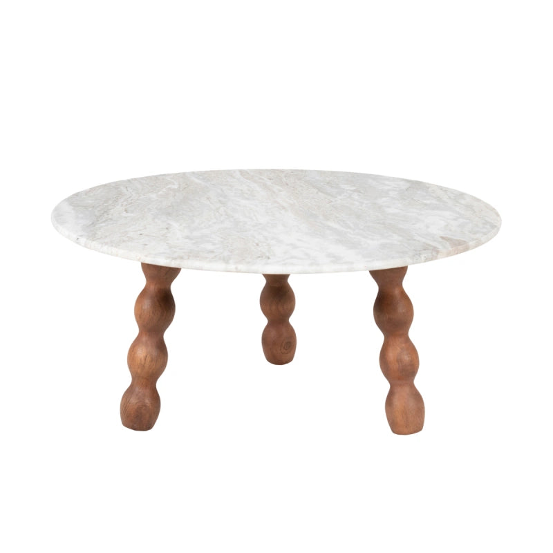 Nelo Tafel – Salontafel & Bijzettafel | Mango Hout & Marmer