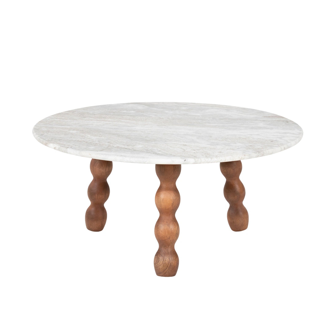 Nelo Tafel – Salontafel & Bijzettafel | Mango Hout & Marmer