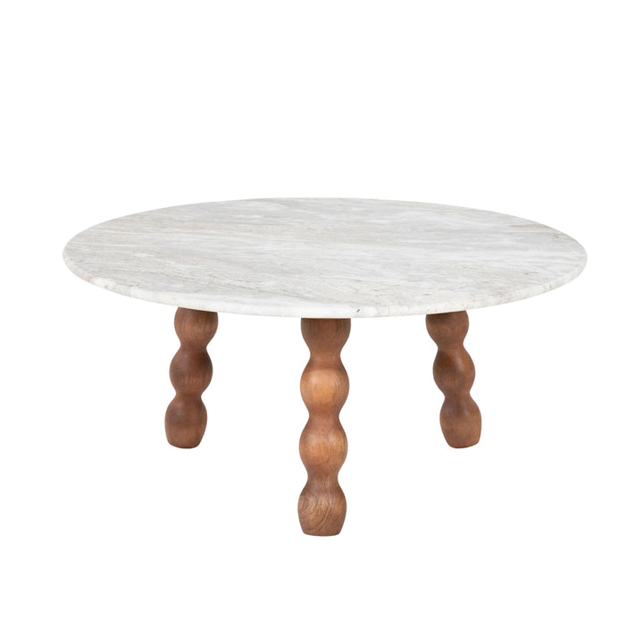 Nelo Tafel – Salontafel & Bijzettafel | Mango Hout & Marmer