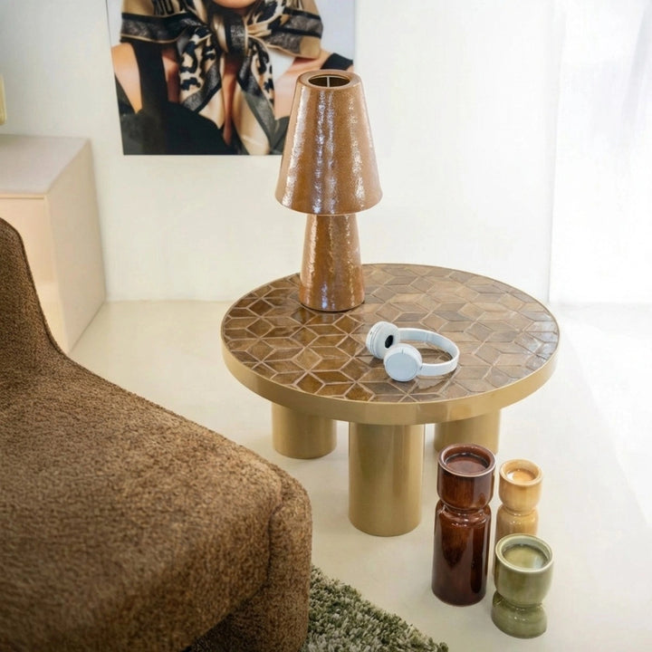 Patterna Salontafel – Bruin & Groen | Keramiek Design Tafel