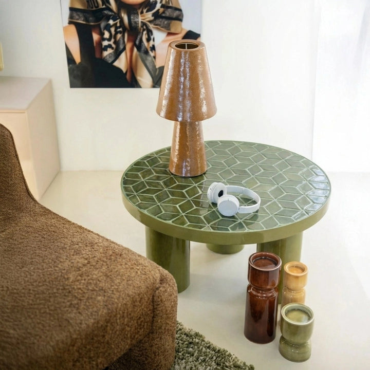 Patterna Salontafel – Bruin & Groen | Keramiek Design Tafel