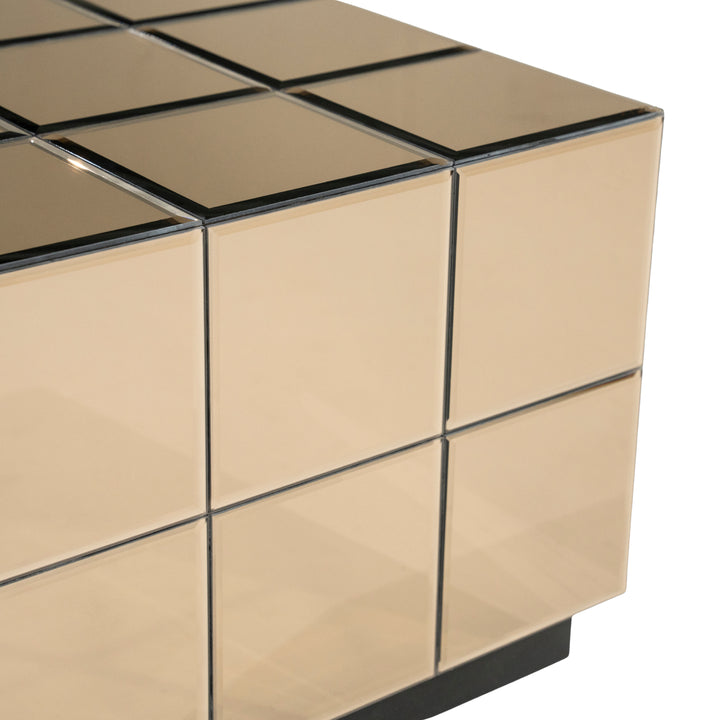Flectron Tafel – Salontafel & Bijzettafel | Bruin Spiegelglas
