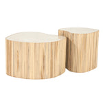 Nice Salontafel Set – Bruin & Natural | Set van 2 Tafels