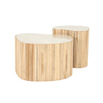 Nice Salontafel Set – Bruin & Natural | Set van 2 Tafels