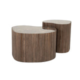 Nice Salontafel Set – Bruin & Natural | Set van 2 Tafels