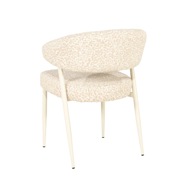 Miso Eetkamerstoel Set – Taupe & Bruin | Stoel met Stoffen Zitting (Set van 2)