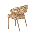 Miso Eetkamerstoel Set – Taupe & Bruin | Stoel met Stoffen Zitting (Set van 2)