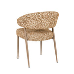 Miso Eetkamerstoel Set – Taupe & Bruin | Stoel met Stoffen Zitting (Set van 2)