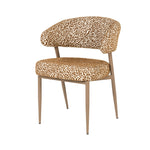 Miso Eetkamerstoel Set – Taupe & Bruin | Stoel met Stoffen Zitting (Set van 2)