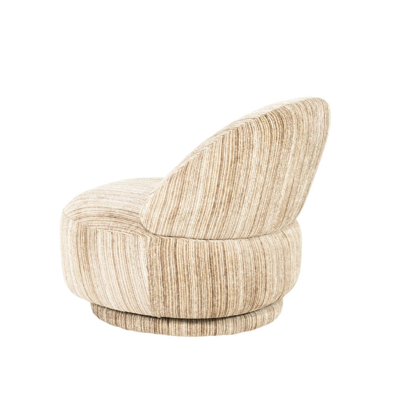 FineLine Fauteuil – Mustard & Bruin | Design Stoel in Stof Rayas