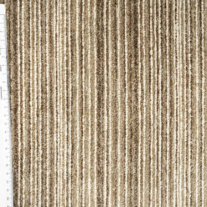 FineLine Fauteuil – Mustard & Bruin | Design Stoel in Stof Rayas