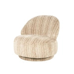 FineLine Fauteuil – Mustard & Bruin | Design Stoel in Stof Rayas