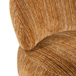 FineLine Fauteuil – Mustard & Bruin | Design Stoel in Stof Rayas