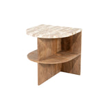 Marwood Bijzettafel – Mango Hout & Marmer | Luxe Design
