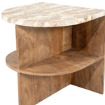 Marwood Bijzettafel – Mango Hout & Marmer | Luxe Design